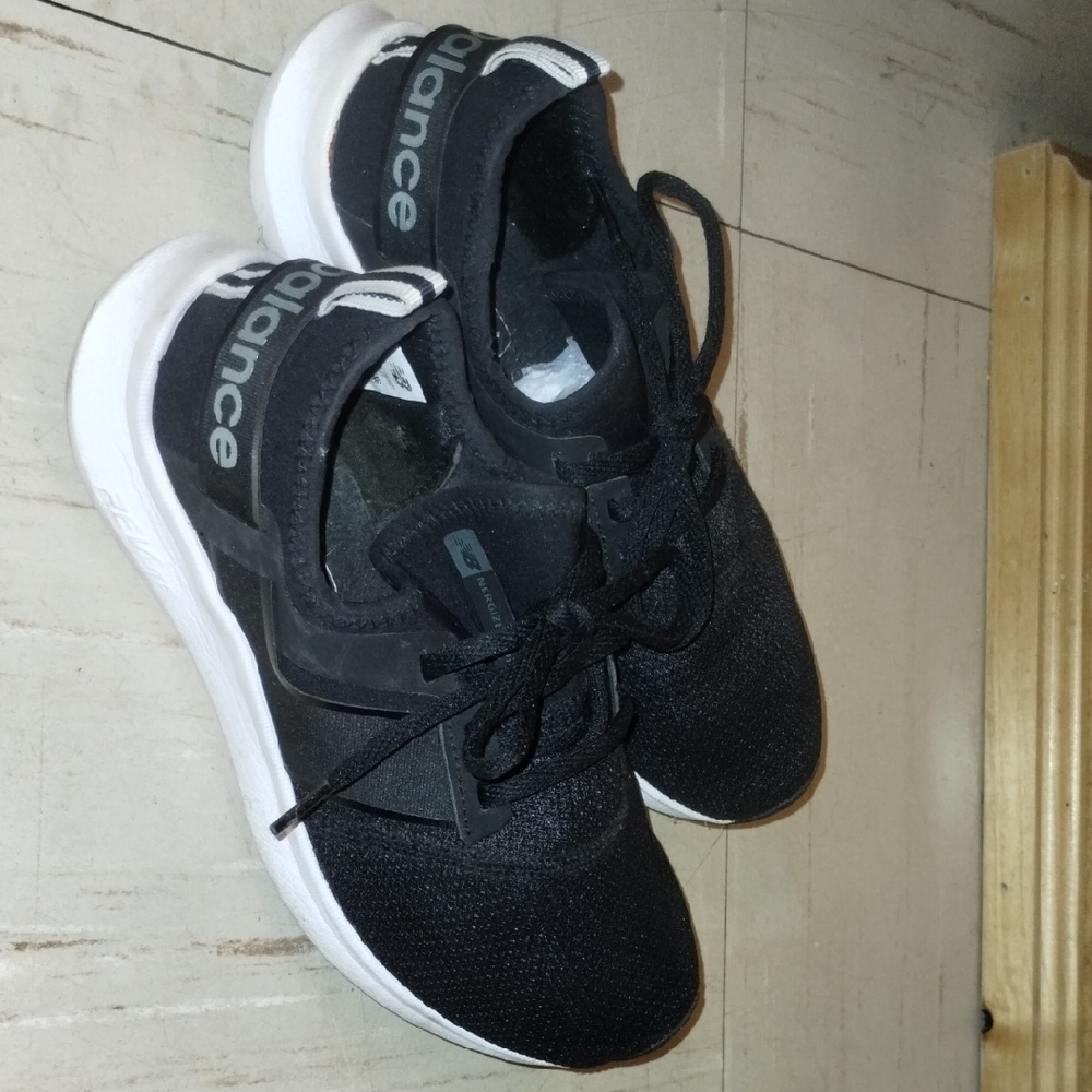 New Balance Black Athletic Shoes with White Accents